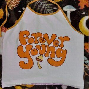 Unique vintage crop top halter top